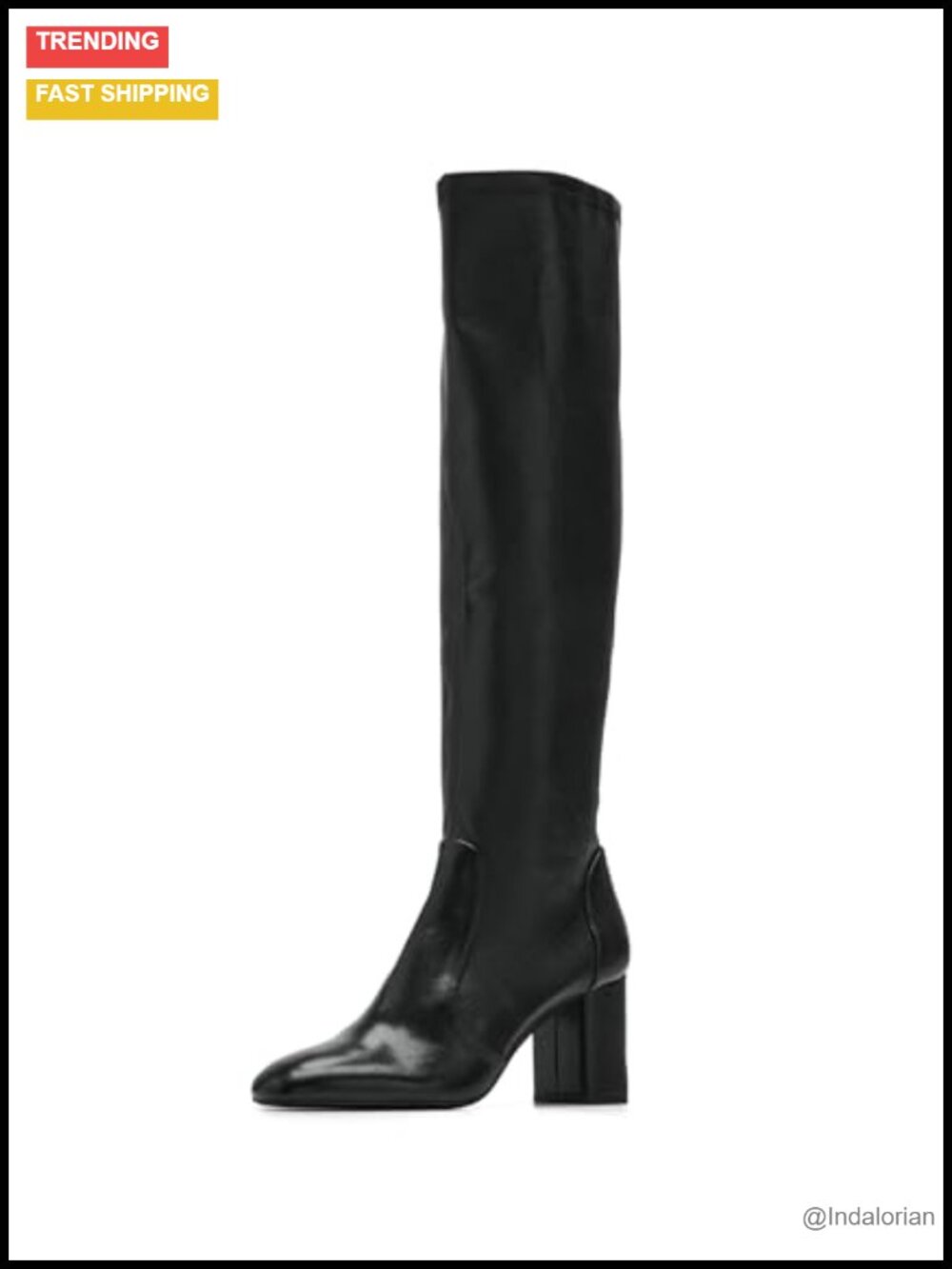 Stuart Weitzman Lucie Boots 75 Knee-High Leather Block Heel